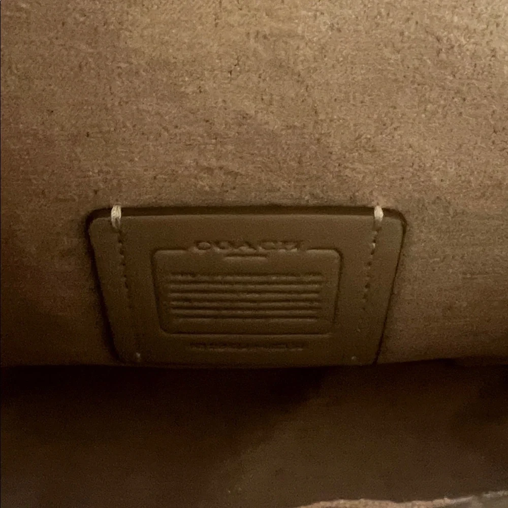 Coach Lysa Metallic Champagne Mini Top-Handle Crossbody - Picture 8 of 9